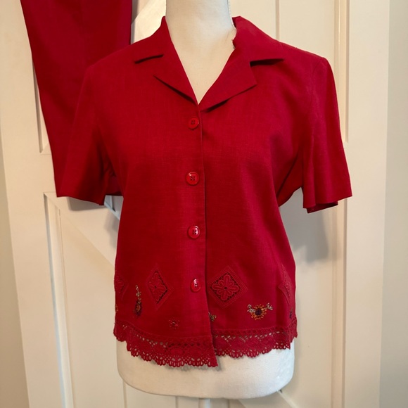 Positive Attitude Linen/Rayon 2 pc Set - Picture 2 of 10